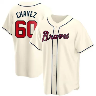 Cream Replica Jesse Chavez Men's Atlanta Alternate Jersey