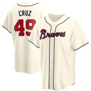 Cream Replica Jesus Cruz Men's Atlanta Alternate Jersey