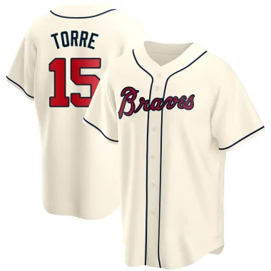 Cream Replica Joe Torre Youth Atlanta Alternate Jersey