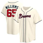 Cream Replica Luke Williams Youth Atlanta Alternate Jersey