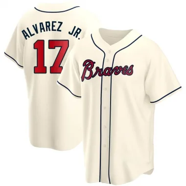 Cream Replica Nacho Alvarez Jr. Youth Atlanta Alternate Jersey