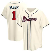 Cream Replica Ozzie Albies Youth Atlanta Alternate Jersey