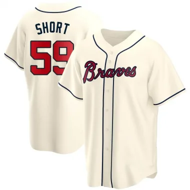 Cream Replica Zack Short Men's Atlanta Alternate Jersey