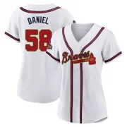 Gold Authentic Davis Daniel Women's Atlanta White 2022 Program Jersey