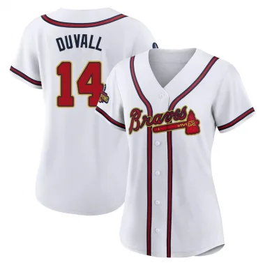 Gold Replica Adam Duvall Women's Atlanta White 2022 Program Jersey