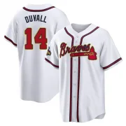 Gold Replica Adam Duvall Youth Atlanta White 2022 Program Jersey