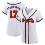 Gold Replica Andy Messersmith Women's Atlanta White 2022 Program Jersey