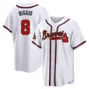 Gold Replica Cavan Biggio Men's Atlanta White 2022 Program Jersey