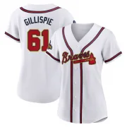 Gold Replica Connor Gillispie Women's Atlanta White 2022 Program Jersey