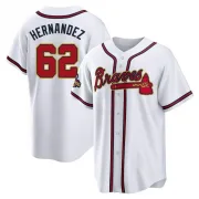 Gold Replica Daysbel Hernandez Men's Atlanta White 2022 Program Jersey