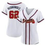 Gold Replica Daysbel Hernandez Women's Atlanta White 2022 Program Jersey