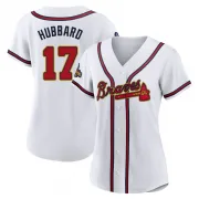 Gold Replica Glenn Hubbard Women's Atlanta White 2022 Program Jersey