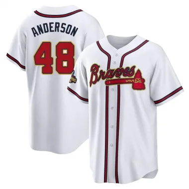 Gold Replica Ian Anderson Youth Atlanta White 2022 Program Jersey