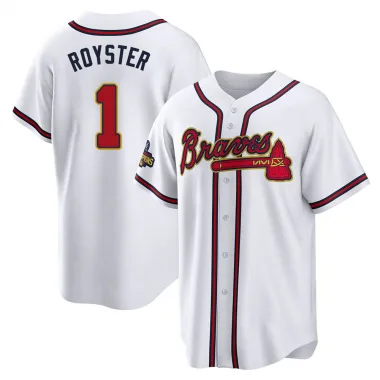 Gold Replica Jerry Royster Youth Atlanta White 2022 Program Jersey