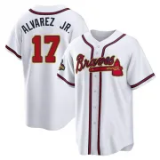 Gold Replica Nacho Alvarez Jr. Men's Atlanta White 2022 Program Jersey