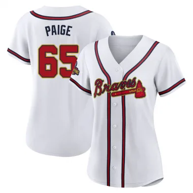 Gold Replica Satchel Paige Women's Atlanta White 2022 Program Jersey