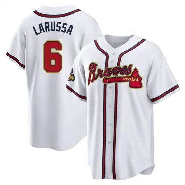 Gold Replica Tony Larussa Youth Atlanta White 2022 Program Jersey