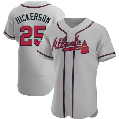 Gray Authentic Alex Dickerson Men's Atlanta Road Jersey