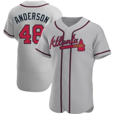 Gray Authentic Ian Anderson Men's Atlanta Road Jersey