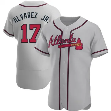 Gray Authentic Nacho Alvarez Jr. Men's Atlanta Road Jersey