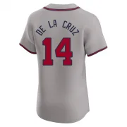 Gray Elite Bryan De La Cruz Men's Atlanta Road Jersey