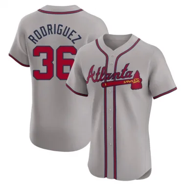 Gray Elite Carlos Rodriguez Men's Atlanta Road Jersey