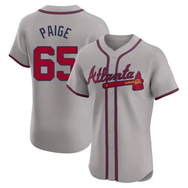 Gray Elite Satchel Paige Men's Atlanta Road Jersey