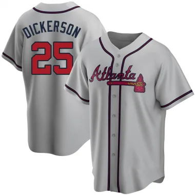 Gray Replica Alex Dickerson Men's Atlanta Road Jersey