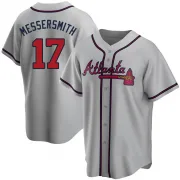 Gray Replica Andy Messersmith Men's Atlanta Road Jersey