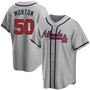 Gray Replica Charlie Morton Men's Atlanta Road Jersey