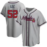 Gray Replica Dylan Lee Men's Atlanta Road Jersey