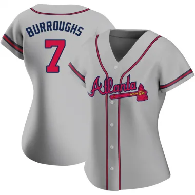 Gray Replica Jeff Burroughs Women's Atlanta Road Jersey