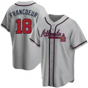 Gray Replica Jeff Francoeur Youth Atlanta Road Jersey