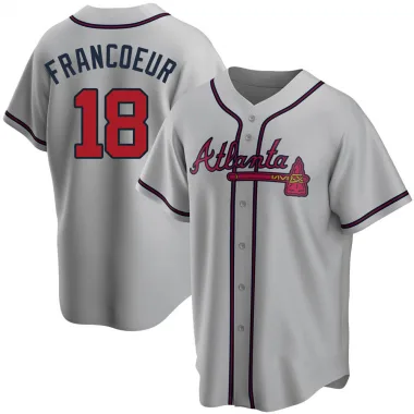 Gray Replica Jeff Francoeur Youth Atlanta Road Jersey