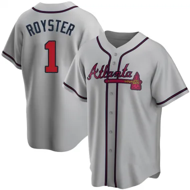 Gray Replica Jerry Royster Men's Atlanta Road Jersey