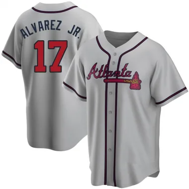 Gray Replica Nacho Alvarez Jr. Men's Atlanta Road Jersey