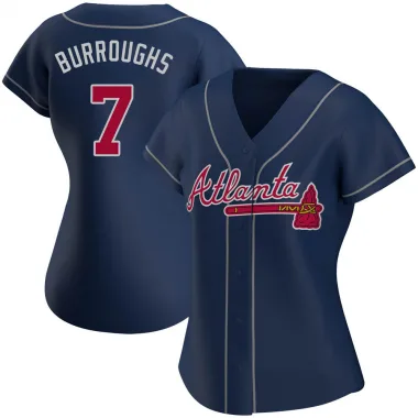 Navy Authentic Jeff Burroughs Women's Atlanta Alternate Jersey