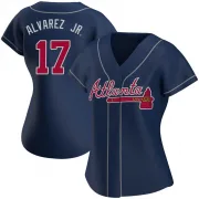 Navy Authentic Nacho Alvarez Jr. Women's Atlanta Alternate Jersey