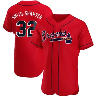 Red Authentic AJ Smith-Shawver Men's Atlanta Alternate Jersey