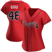 Red Authentic Dylan Dodd Women's Atlanta Alternate Jersey