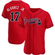 Red Authentic Nacho Alvarez Jr. Men's Atlanta Alternate Jersey