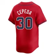 Red Limited Orlando Cepeda Youth Atlanta Alternate Jersey