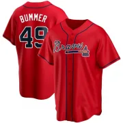 Red Replica Aaron Bummer Youth Atlanta Alternate Jersey