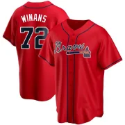 Red Replica Allan Winans Men's Atlanta Alternate Jersey