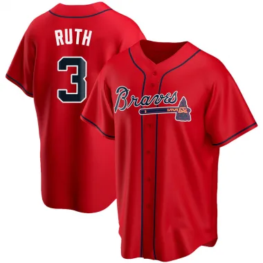 Red Replica Babe Ruth Youth Atlanta Alternate Jersey