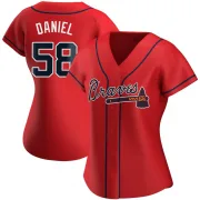 Red Replica Davis Daniel Women's Atlanta Alternate Jersey