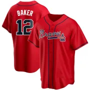 Red Replica Dusty Baker Youth Atlanta Alternate Jersey