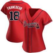 Red Replica Jeff Francoeur Women's Atlanta Alternate Jersey