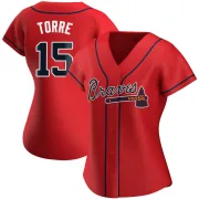 Red Replica Joe Torre Women's Atlanta Alternate Jersey