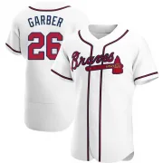 White Authentic Gene Garber Men's Atlanta Home Jersey